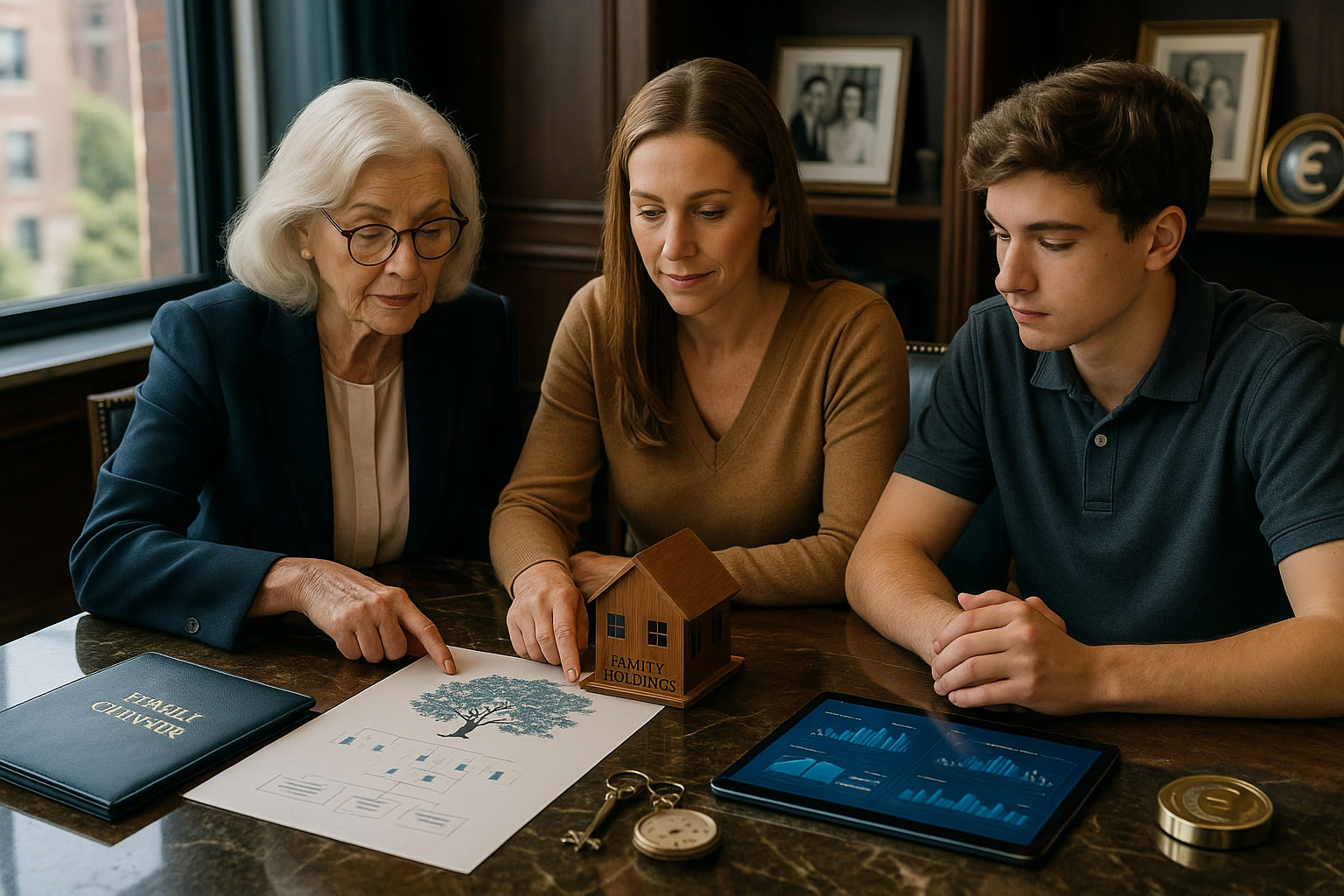 Drei Generationen prüfen Familienleitbild, Beteiligungen und Vermögensstruktur